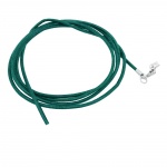 leather strap round cord cowhide 2mm turquoise colored with 1x clasp silver colored ca. 1m