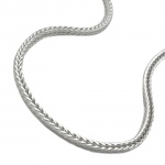 necklace 1,5mm foxtail chain square silver 925 50cm