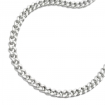necklace 3mm flat curb chain diamond cut silver 925 70cm