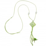 necklace, light green beads