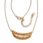 necklace, spiral pendant, copper colored