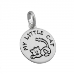 pendant, my little cat, silver 925