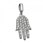 pendant, symbol - hand of fatima, silver 925