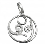 pendant, with zirconias, silver 925 