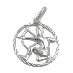 zodiac pendant, sagittarius, silver 925