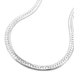necklace 2.2mm snake flat matt diamond cut 925 42cm