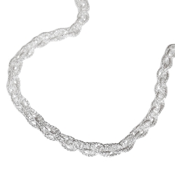 necklace, double anchor 42cm, silver 925