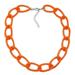 necklace, wide curb chain, apricot-matt