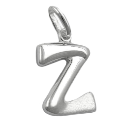 pendant, initial z, silver 925
