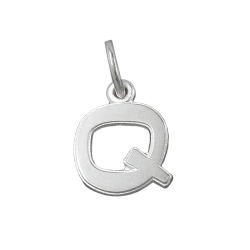 pendant, initiale q, silver 925