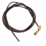 band, leather brown, gold clasp, 100cm - 01999-08