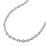 necklace 2mm anchor 8x diamond cut silver 925 60cm - 111007-60
