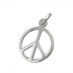 pendant, peace sign, silver 925 - 90138