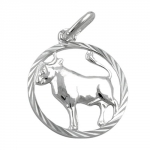 zodiac pendant, taurus, silver 925 - 91005