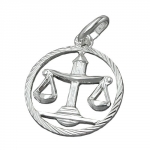 zodiac pendant, libra, silver 925 - 91010