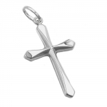 pendant, cross, shiny, silver 925 - 91122