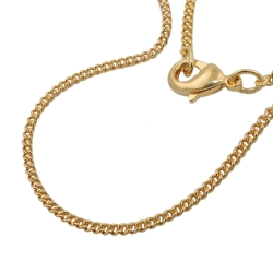 curb chain, 50cm, gold plated - 201602-50