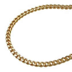 curb chain, 55cm, gold plated - 201802-55