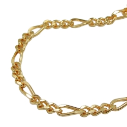 necklace 3mm figaro chain gold plated amd 70 cm - 213831-70