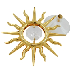 suncatcher sun with crystal elements gold plated - 70574