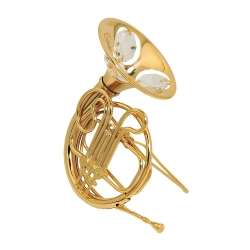 French horn, with crystal elements - 70662