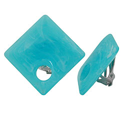 Clip-on earrings blue