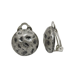 Clip-on earrings silver/grey