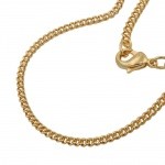 curb chain, 55cm, gold plated