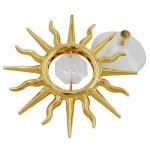 suncatcher sun with crystal elements gold plated
