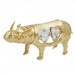 thinoceros with crystal elements gold plated