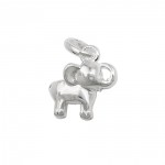pendant, elephant shiny, silver 925