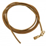 band, leather oliv, gold clasp, 100cm