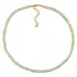 bead chain, beads 6mm, green-white