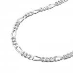 bracelet 2mm thin figaro chain silver 925 19cm