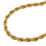 bracelet 3.3mm french rope chain 9k gold 21cm