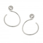 ear cuffs spiral zirconia silver 925