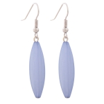 earhooks bead fluted olive light blue