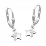 earring, bees with zirconia silver 925