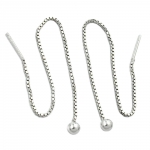 earrings threads 110x4mm venetian box chain with ball silver 925