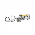 earstud, bike, two-tone, silver 925
