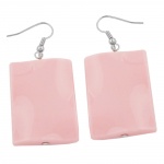 hook earrings pillow bead pink