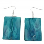 hook earrings pillow bead turquoise