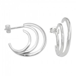 hoop earring, shiny, silver 925