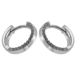 hoop earring, zirconias, silver 925