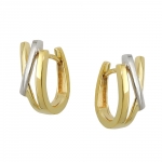 hoop earrings bicolor 9K GOLD