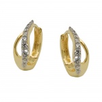 hoop earrings with zirconia 9K GOLD
