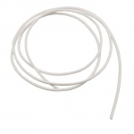 leather strap round cord cowhide 2mm white colored ca. 1m