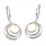 leverback earrings, circles, silver 925