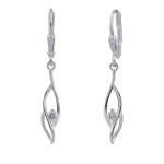 leverback earrings zirconia silver 925