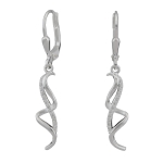 leverback earrings zirconia silver 925